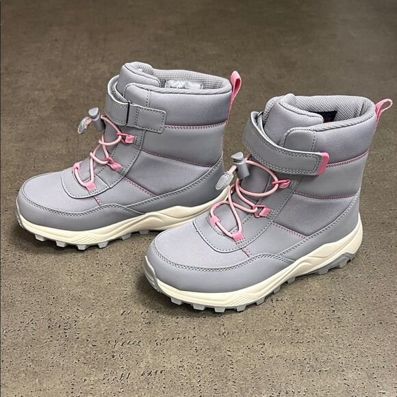 Cat & Jack Gray and Pink Kids Boots - Picture 3 of 8